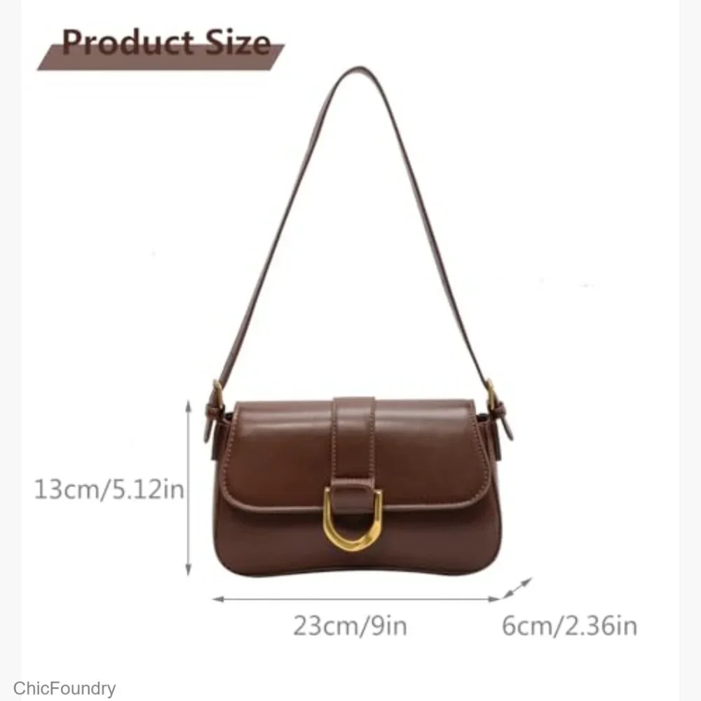 Vegan Leather Crossbody Shoulder Bag Hobo Purse Adjustable Straps
